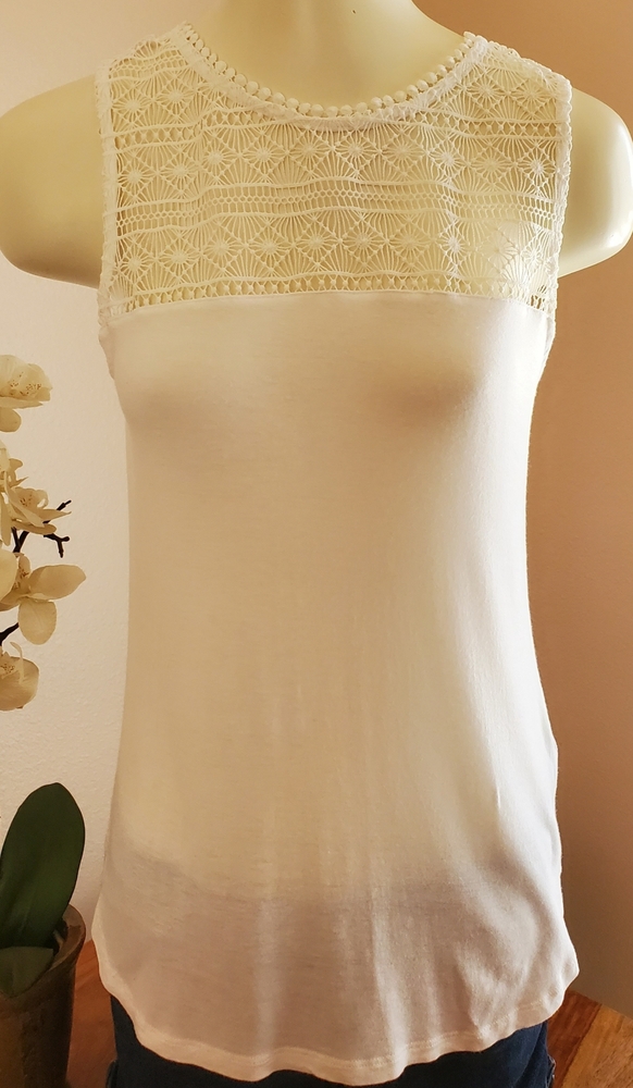 H&M Lacey Crocheted Tank Top SZ-S